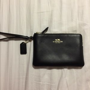 Black coach wristlet
